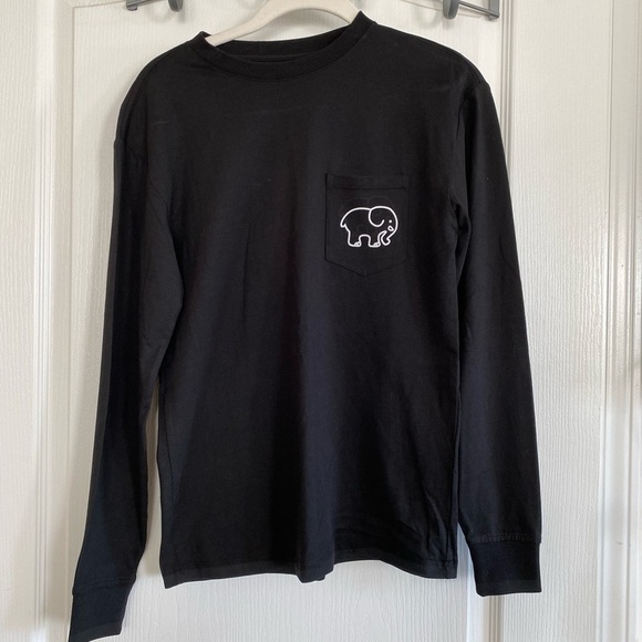 ivory ella Tops - IVORY ELLA Pumpkin Elephant Long Sleeve Shirt Black Womens XS organic cotton EUC